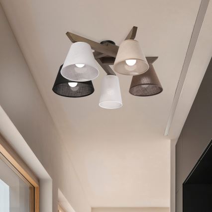 Brilagi - LED Virsmas lustra ANTHONY 5xE14/40W/230V ozola valrieksts
