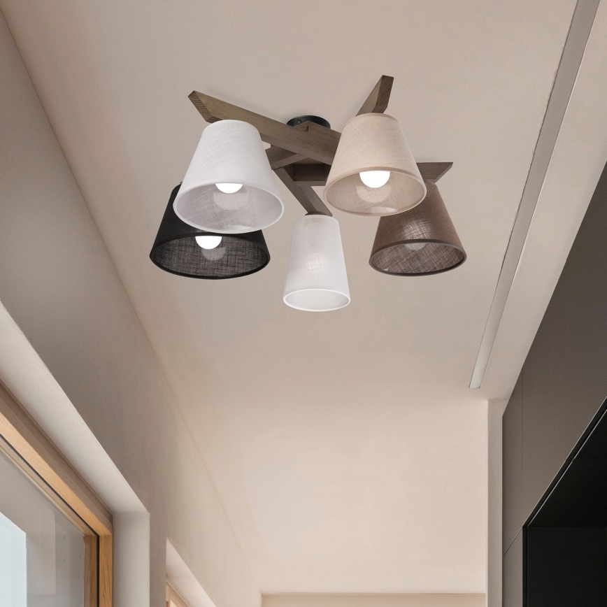 Brilagi - LED Virsmas lustra ANTHONY 5xE14/40W/230V ozola valrieksts