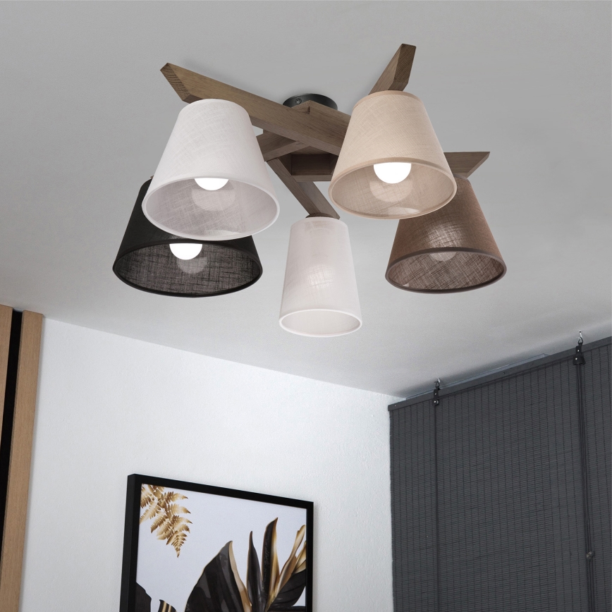 Brilagi - LED Virsmas lustra ANTHONY 5xE14/40W/230V ozola valrieksts