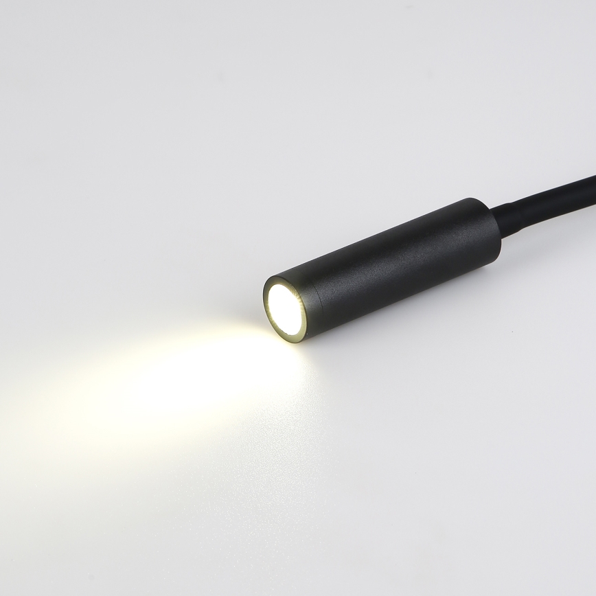 Brilagi - LED Pielāgojama sienas lampa ar USB portu MAYA LED/3W/230V 4000K melna