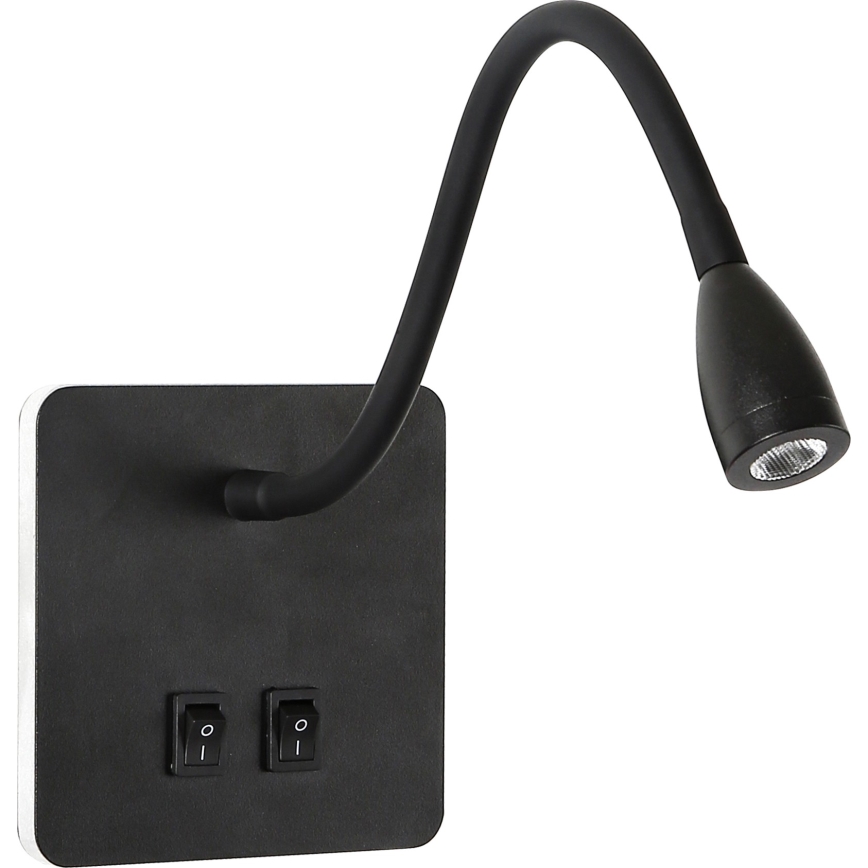 Brilagi - LED Pielāgojama sienas lampa MAYA Double LED/4W/230V + LED/3W melna