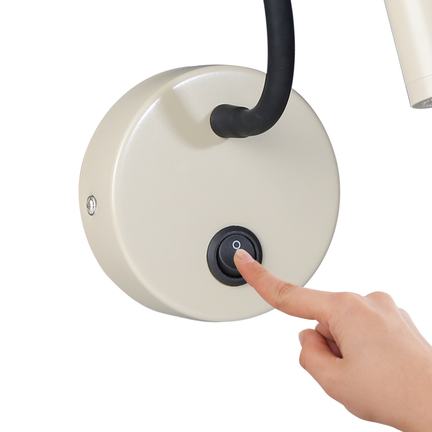Brilagi - LED Pielāgojama sienas lampa MAYA LED/3W/230V 4000K bēša