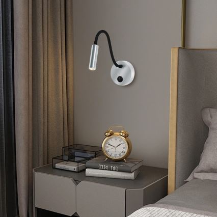 Brilagi - LED Pielāgojama sienas lampa MAYA LED/3W/230V 4000K sudraba