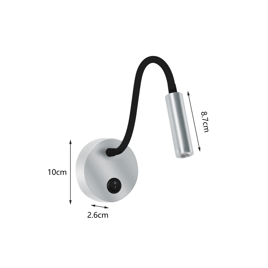 Brilagi - LED Pielāgojama sienas lampa MAYA LED/3W/230V 4000K sudraba
