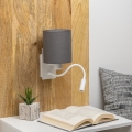 Brilagi - LED Pielāgojama sienas lampa NUBILA 1xE27/25W/230V + LED/3W balta/antracīta