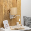 Brilagi - LED Pielāgojama sienas lampa NUBILA 1xE27/25W/230V + LED/3W balta/gaiši brūna