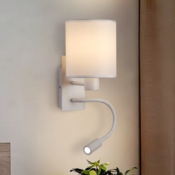 Brilagi - LED Pielāgojama sienas lampa NUBILA 1xE27/25W/230V + LED/3W balta