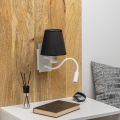 Brilagi - LED Pielāgojama sienas lampa NUBILA 1xE27/25W/230V + LED/3W balta/melna