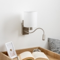Brilagi - LED Pielāgojama sienas lampa NUBILA 1xE27/25W/230V + LED/3W matēts hroms/balta