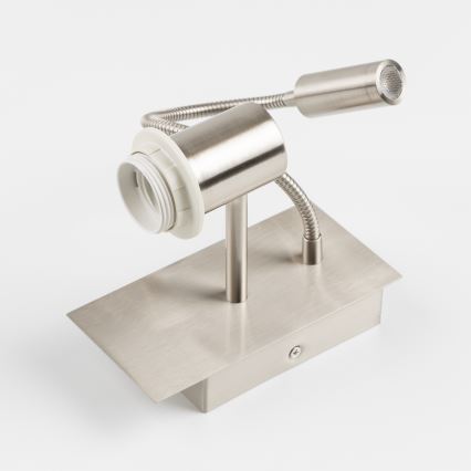 Brilagi - LED Pielāgojama sienas lampa NUBILA 1xE27/25W/230V + LED/3W matēts hroms