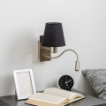 Brilagi - LED Pielāgojama sienas lampa NUBILA 1xE27/25W/230V + LED/3W matēts hroms/melna