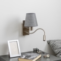 Brilagi - LED Pielāgojama sienas lampa NUBILA 1xE27/25W/230V + LED/3W matēts hroms/pelēka