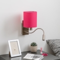 Brilagi - LED Pielāgojama sienas lampa NUBILA 1xE27/25W/230V + LED/3W matēts hroms/rozā