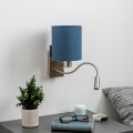 Brilagi - LED Pielāgojama sienas lampa NUBILA 1xE27/25W/230V + LED/3W matēts hroms/tumši zila