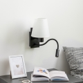 Brilagi - LED Pielāgojama sienas lampa NUBILA 1xE27/25W/230V + LED/3W melna/balta