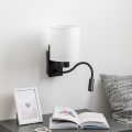 Brilagi - LED Pielāgojama sienas lampa NUBILA 1xE27/25W/230V + LED/3W melna/balta