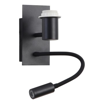 Brilagi - LED Pielāgojama sienas lampa NUBILA 1xE27/25W/230V + LED/3W melna