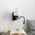 Brilagi - LED Pielāgojama sienas lampa NUBILA 1xE27/25W/230V + LED/3W melna/krēmkrāsa