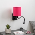 Brilagi - LED Pielāgojama sienas lampa NUBILA 1xE27/25W/230V + LED/3W melna/rozā