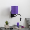 Brilagi - LED Pielāgojama sienas lampa NUBILA 1xE27/25W/230V + LED/3W melna/violeta