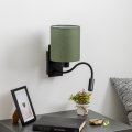 Brilagi - LED Pielāgojama sienas lampa NUBILA 1xE27/25W/230V + LED/3W melna/zaļa
