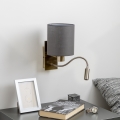 Brilagi - LED Pielāgojama sienas lampa NUBILA 1xE27/25W/230V + LED/3W misiņš/antracīta