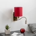Brilagi - LED Pielāgojama sienas lampa NUBILA 1xE27/25W/230V+LED/3W misiņš/Pompejas sarkana