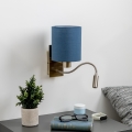 Brilagi - LED Pielāgojama sienas lampa NUBILA 1xE27/25W/230V+ LED/3W misiņš/tumši zila
