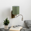 Brilagi - LED Pielāgojama sienas lampa NUBILA 1xE27/25W/230V + LED/3W misiņš/zaļa