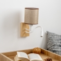 Brilagi - LED Pielāgojama sienas lampa NUBILA WOOD 1xE27/25W/230V + LED/3W ozols/brūna