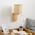 Brilagi - LED Pielāgojama sienas lampa NUBILA WOOD 1xE27/25W/230V + LED/3W ozols/gaiši brūna