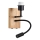 Brilagi - LED Pielāgojama sienas lampa NUBILA WOOD 1xE27/25W/230V + LED/3W ozols/melna