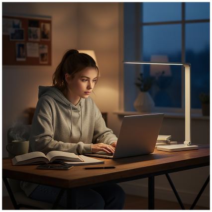 BRILAGI - LED aptumšojama skārienjūtīga galda lampa ar bezvadu QI uzlādi MODO CHARGE LED/7W/5V 3000/4000/6000K balta