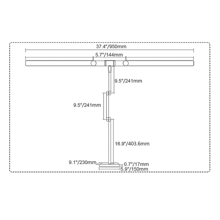 Brilagi - LED regulējama pieskārienjūtīga galda lampa VARIO LED/24W/230V 3000-6500K CRI 92 melna