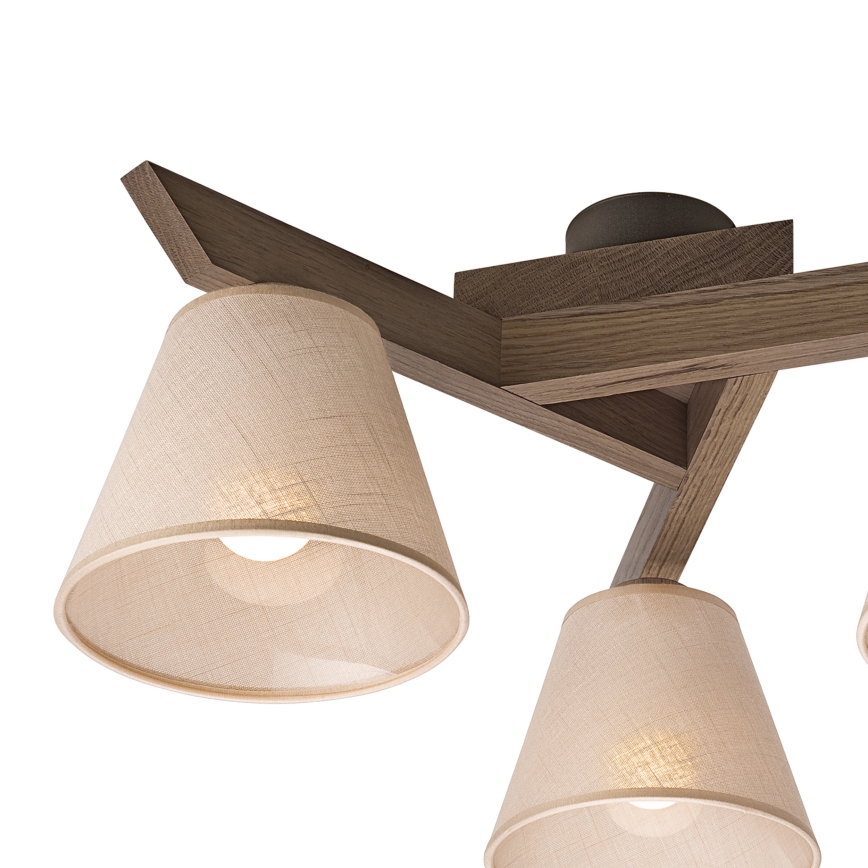 Brilagi - LED virsmas montējams griestu lustrs ANTHONY 3xE14/40W/230V ozols rieksts/bēšs