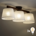BRILAGI - LED Piestiprināma griestu lampa LATTE 3xE27/15W/230V priede/balta