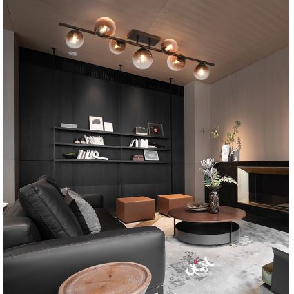 Brilagi - LED piestiprināma griestu lampa MILLA 7xG9/3W/230V brūna/dūmakaini brūna