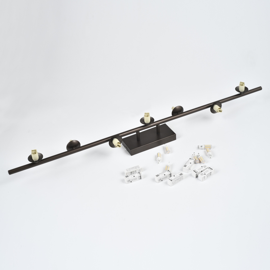 Brilagi - LED piestiprināma griestu lampa MILLA 7xG9/3W/230V brūna/dūmakaini brūna