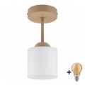 BRILAGI - LED piestiprināma griestu lampa RETRO GLASS 1xE27/60W/230V Ø 10 cm bēša/balta