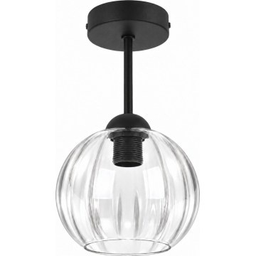 BRILAGI - LED piestiprināma griestu lampa RETRO GLASS 1xE27/60W/230V Ø 18 cm melna/caurspīdīga