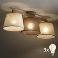BRILAGI - LED piestiprināma griestu lustra LATTE 3xE27/15W/230V priede/miks
