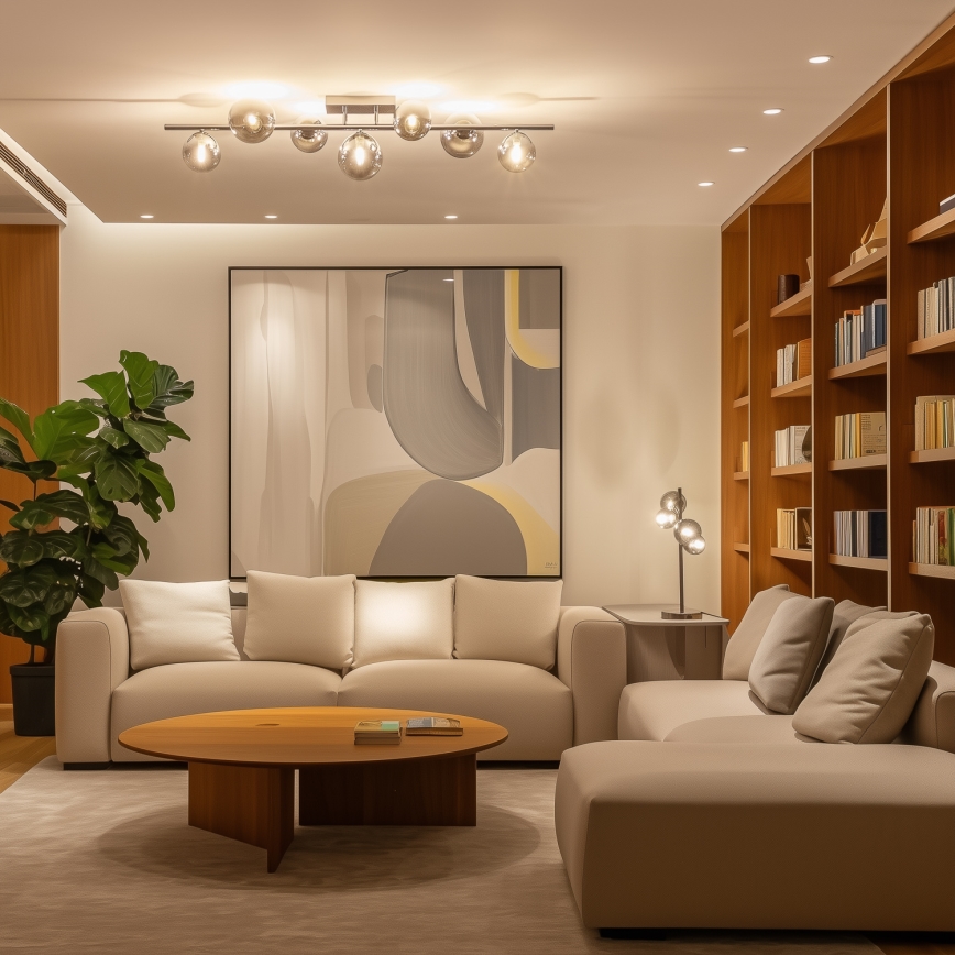 Brilagi - LED piestiprināma griestu lustra MILLA 7xG9/3W/230V melns hroms/dūmaina