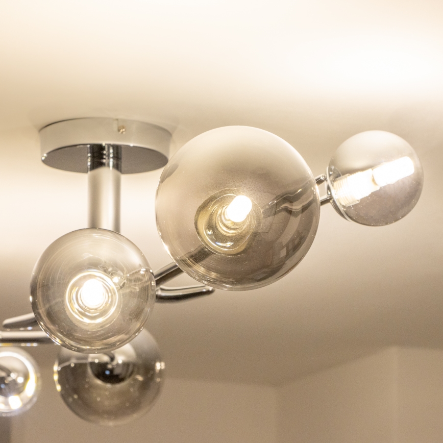 Brilagi - LED piestiprināma griestu lustra MISTEL 6xG9/3W/230V melns hroms/dūmaina