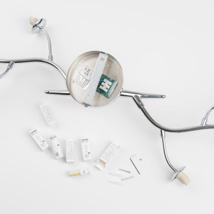 Brilagi - LED piestiprināma griestu lustra MISTEL 6xG9/3W/230V melns hroms/dūmaina