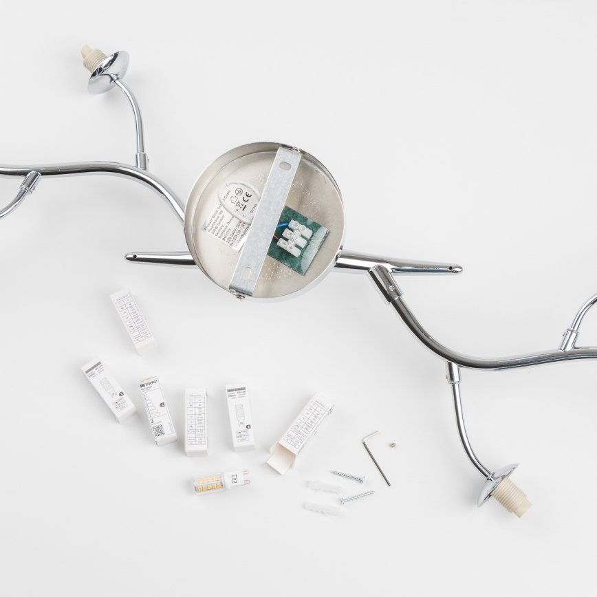 Brilagi - LED piestiprināma griestu lustra MISTEL 6xG9/3W/230V melns hroms/dūmaina