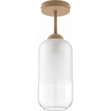 BRILAGI - LED piestiprināma griestu lustra RETRO GLASS 1xE27/60W/230V Ø 14 cm bēša/balta