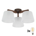 BRILAGI - LED Piestiprināma lustra LATTE 3xE27/15W/230V priede/balta