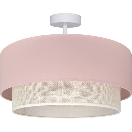 Brilagi - LED piestiprināms griestu lustrs BOHO BOBO 1xE27/60W/230V Ø 40 cm rozā/krēmkrāsa