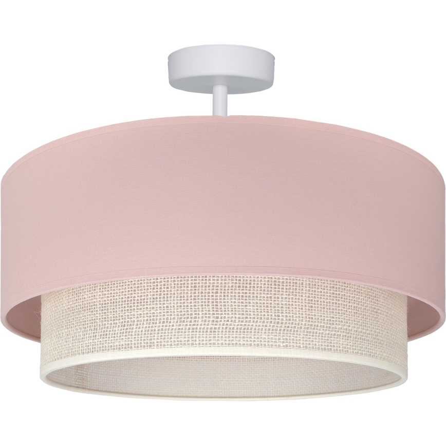 Brilagi - LED piestiprināms griestu lustrs BOHO BOBO 1xE27/60W/230V Ø 40 cm rozā/krēmkrāsa