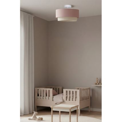 Brilagi - LED piestiprināms griestu lustrs BOHO BOBO 1xE27/60W/230V Ø 40 cm rozā/krēmkrāsa